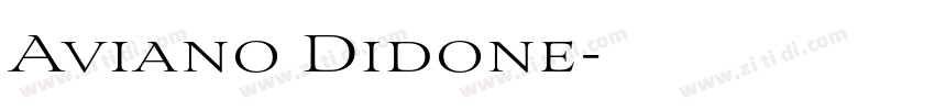 Aviano Didone字体转换